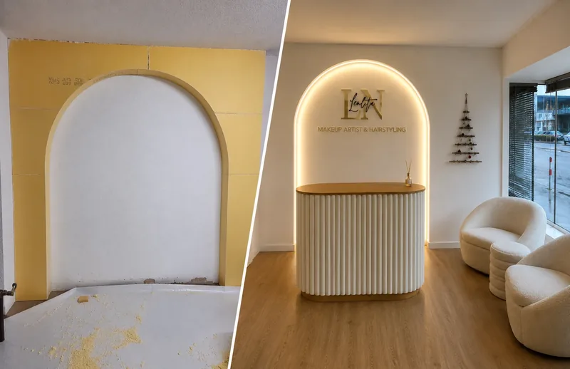 Studio für Make-up und Hairstyling vorher und nachher